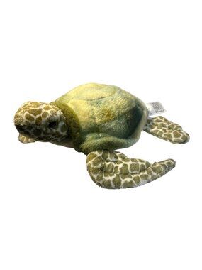 Fiesta Plush Sea Turtle Stuffed Animal Green & Yellow 8 Inches Soft Toy